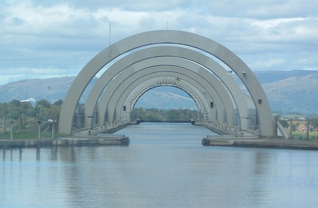 Falkirk Wheel - acesso superior