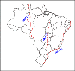 rodovias longitudinais do Brasil
