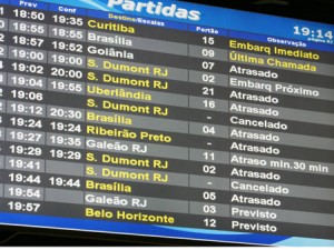 atrasos aeroportos brasil