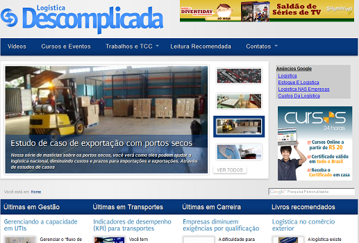 Mudanças no site