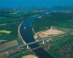 vista aérea do canal de kiel