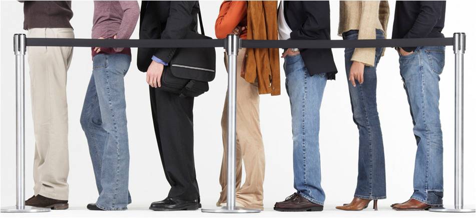 fila de pessoas