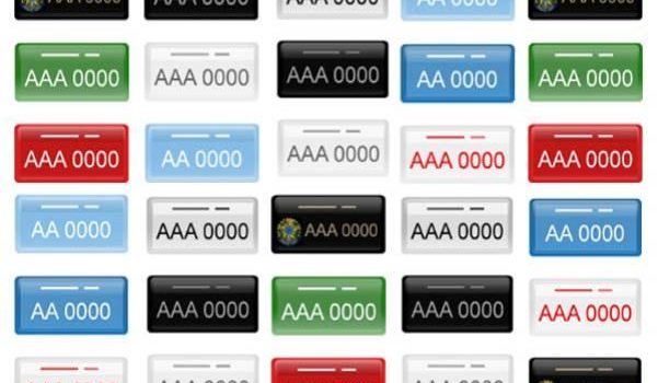 Organização das placas de identificação de veículos