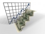 Dollar ladder - 3d render
